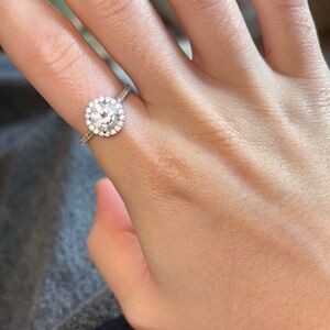 Elegant Silver Halo Ring
